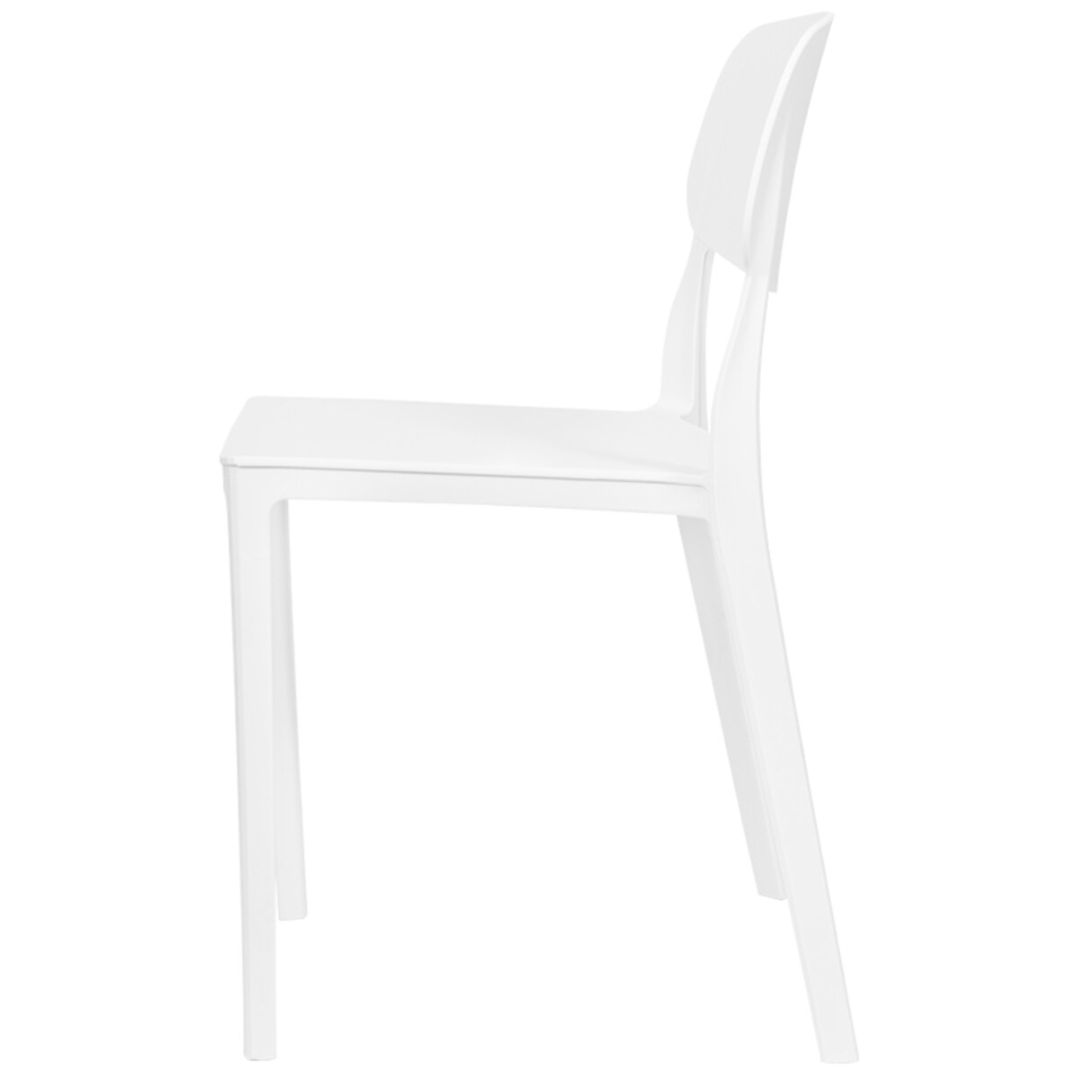 Krzesło plastikowe do salonu ogrodu nowoczesne białe oparcie