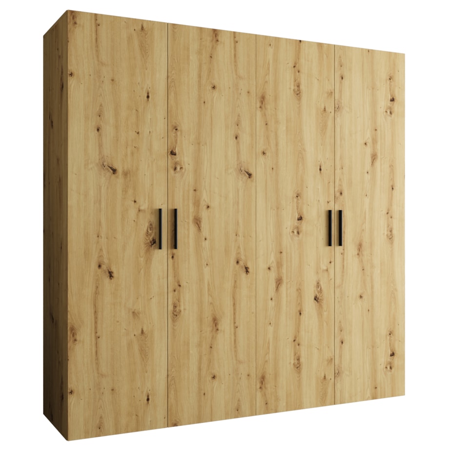 Szafa uchylna otwierana BARI 1 200 wys. 202 cm Artisan + u. Czarny