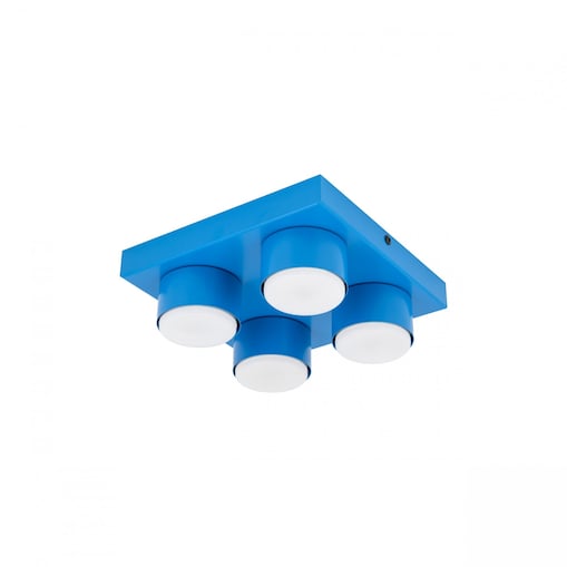 Lampa sufitowa BRIX BLUE 11284 TK Lighting, nowoczesny plafon niebieski