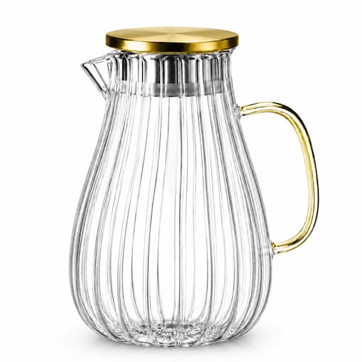 Dzbanek z falowanymi ściankami i uchwytem z pokrywką 1700 ml 1szt DZ05