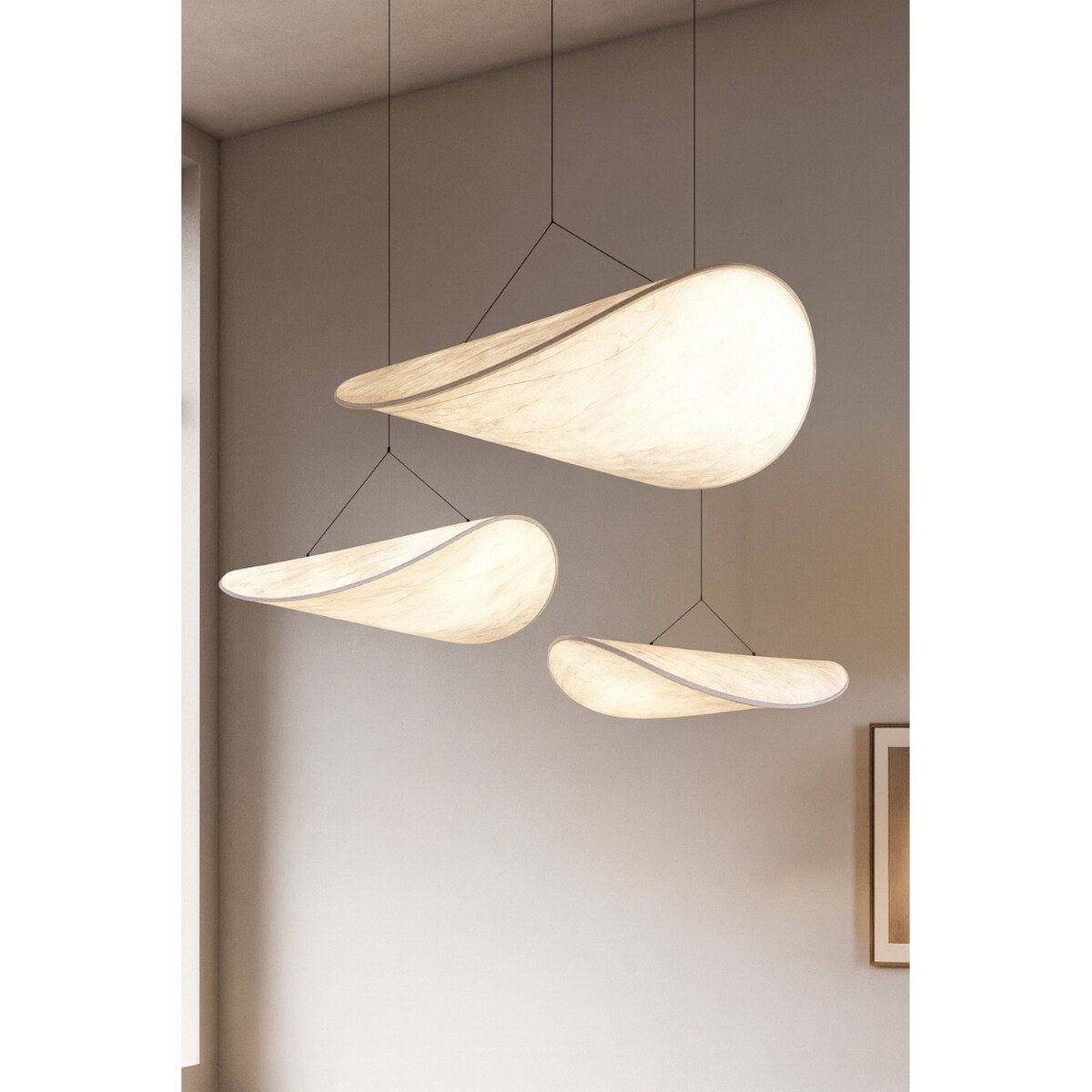 LAMPA WISZĄCA HIKARI S BIAŁA