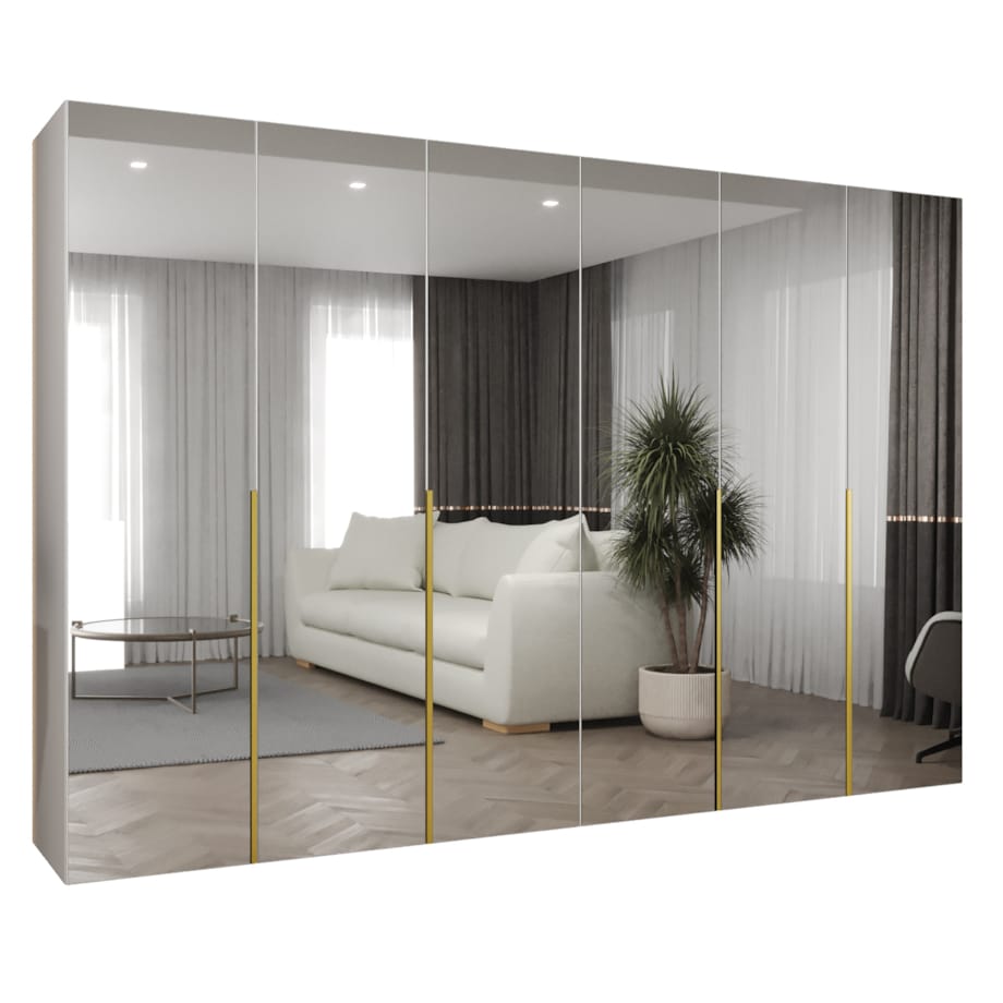 Szafa uchylna otwierana ALICANTE 3 300 wys. 202 cm Biały + u. Złoty