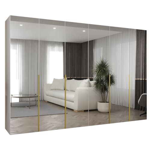 Szafa uchylna otwierana ALICANTE 3 300 wys. 202 cm Biały + u. Złoty