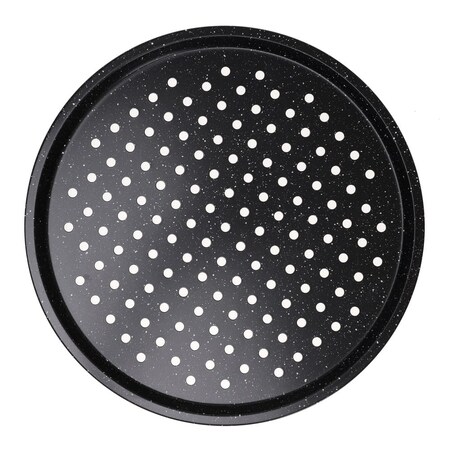 Forma blacha do pieczenia pizzy 34cm perforowana czarna marmurek KLAUSBERG