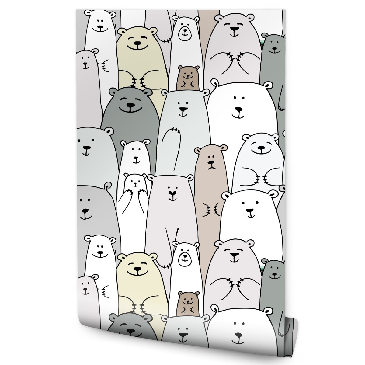 Tapeta Dla Dzieci Kolorowe Rysunkowe MISIE