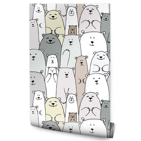 Tapeta Dla Dzieci Kolorowe Rysunkowe MISIE