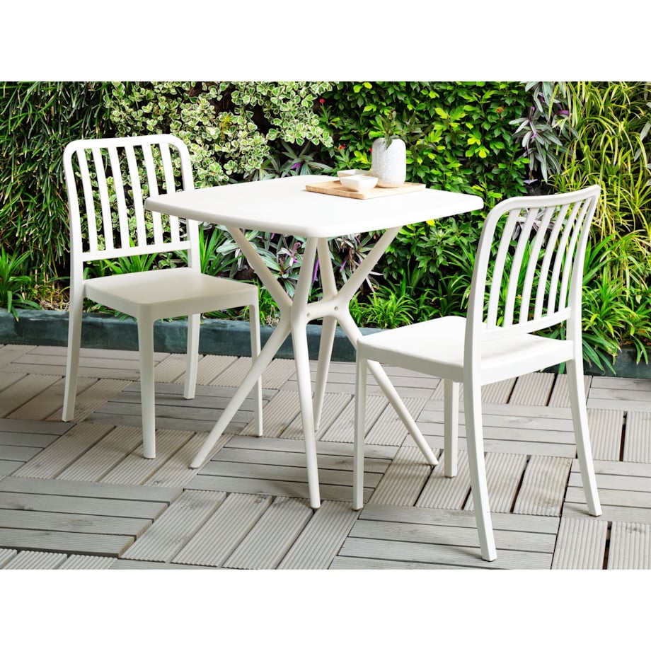Zestaw mebli balkonowych biały SERSALE