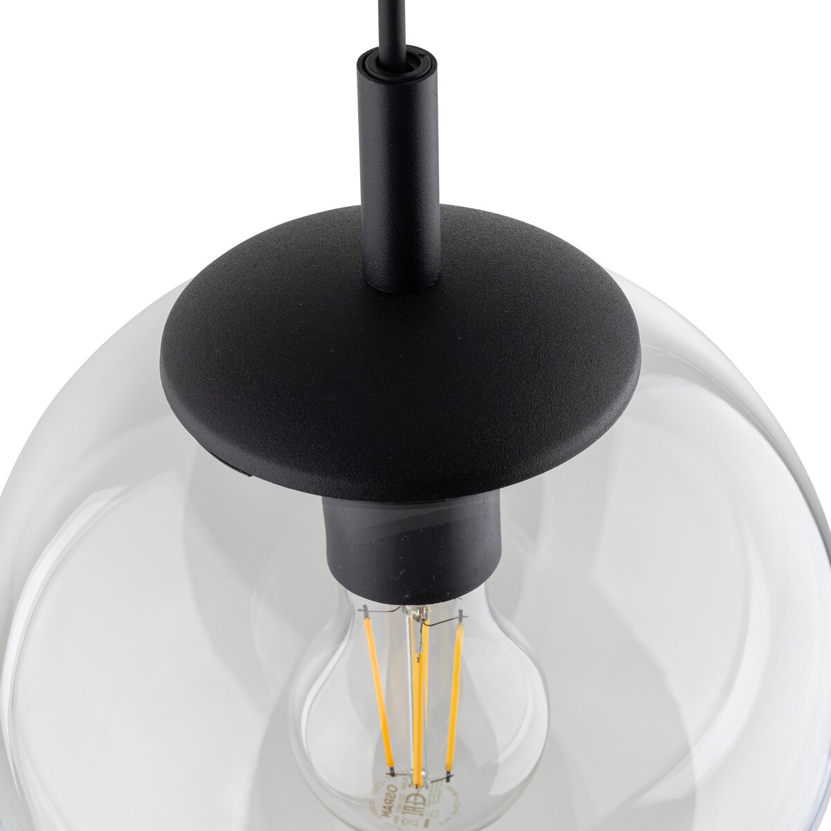 Lampa wisząca TK Lighting ESME Transparent 3267 czarna transparentna E27 regulowana wysokość