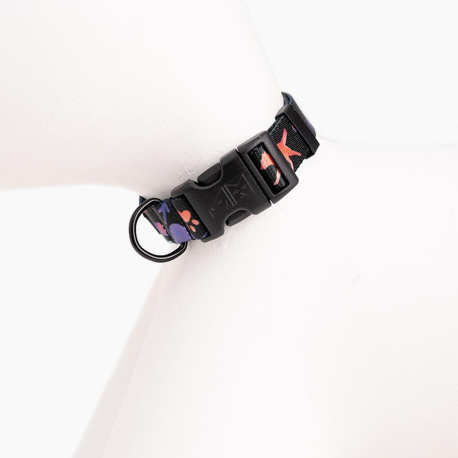 Obroża dla psa lub kota "Psychodelia" - Szerokość taśmy: 15mm, Rozmiar: XXS