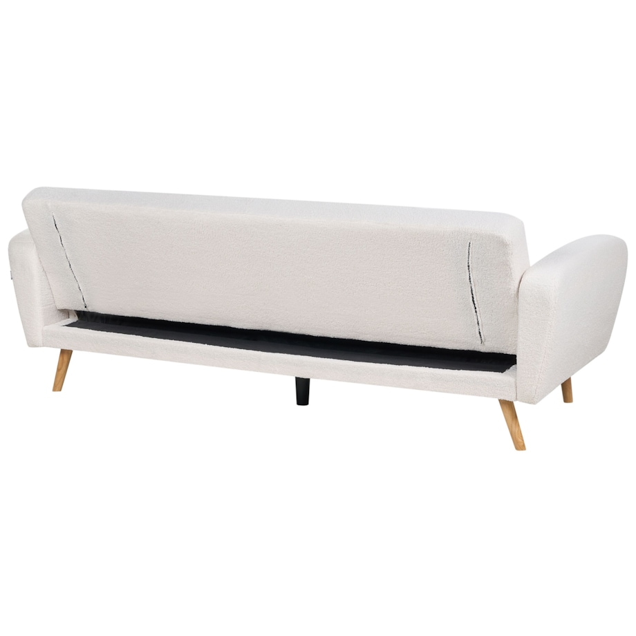 Sofa trzyosobowa boucle biała FLORLI