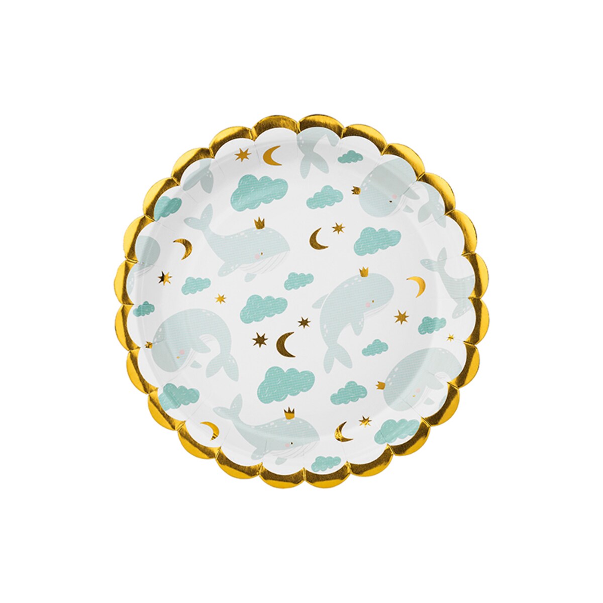 Talerzyki Wieloryby, mix, 18 cm (1 op. / 6 szt.)