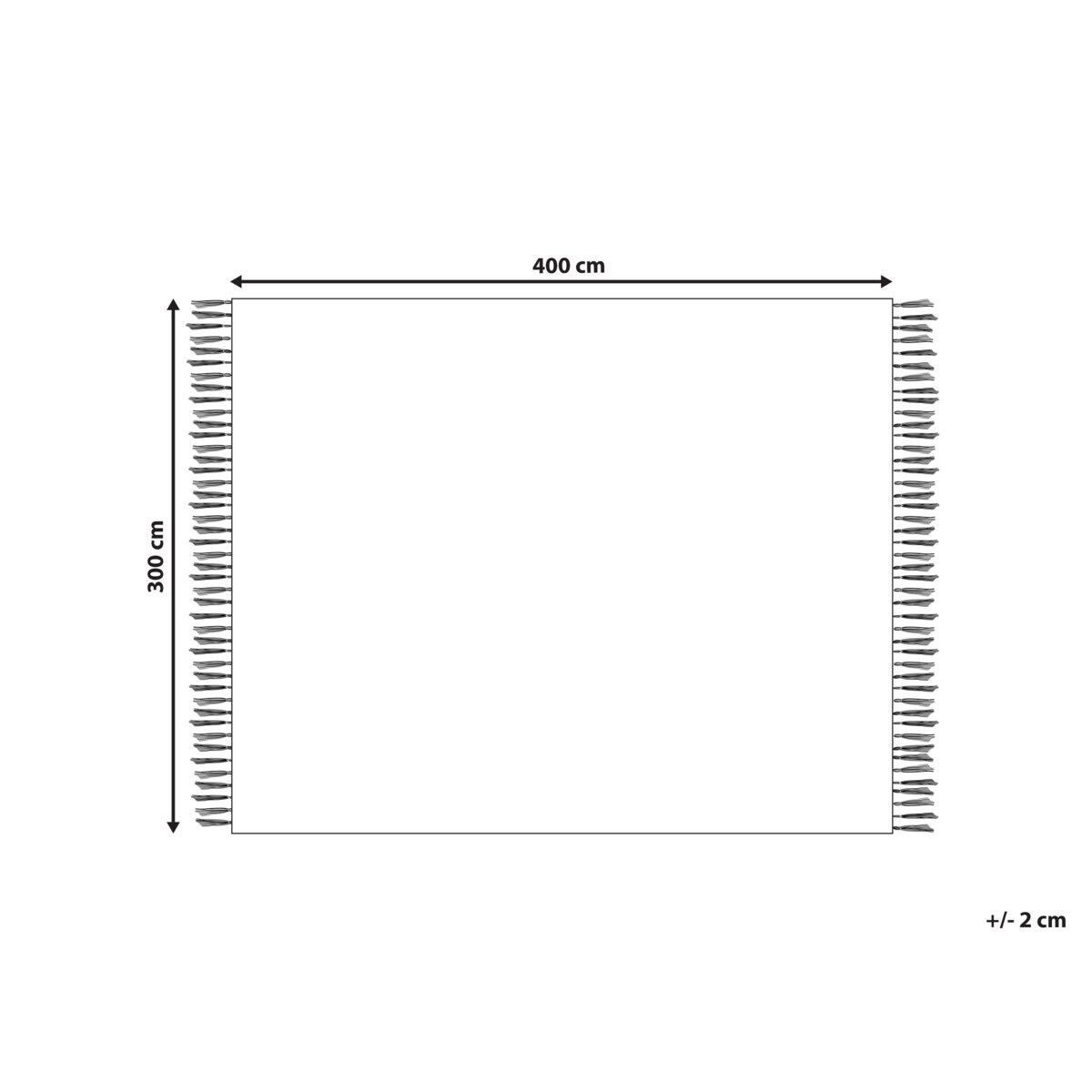 Dywan z juty 300 x 400 cm beżowy ERICEK