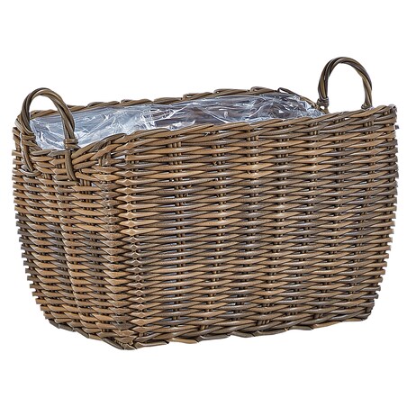Zestaw 2 koszy na kwiaty ORMOS 53/59 cm Brązowy Technorattan