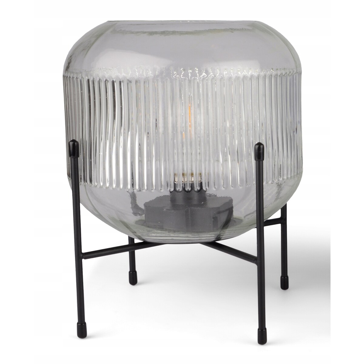 LAMPION LED na stojaku, szklany śr. 20cm