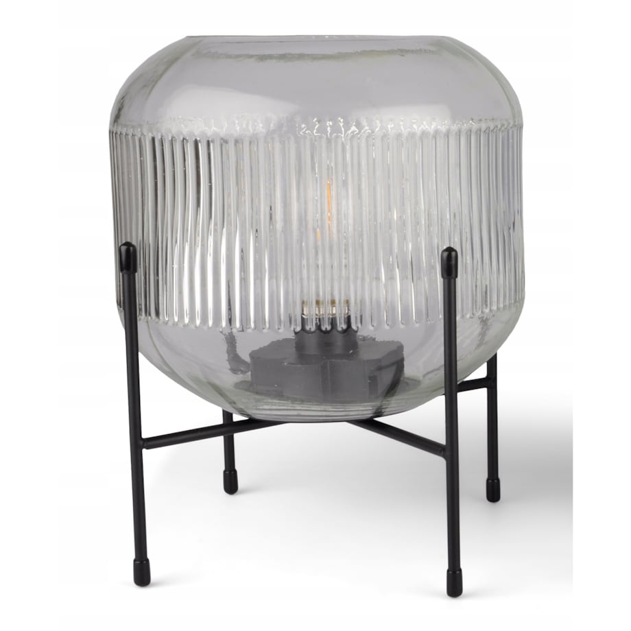 LAMPION LED na stojaku, szklany śr. 20cm