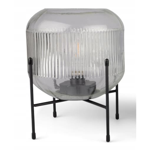 LAMPION LED na stojaku, szklany śr. 20cm