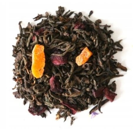 Najlepsza liściasta herbata czerwona puerh AMARETTO EKO morele burak 170g