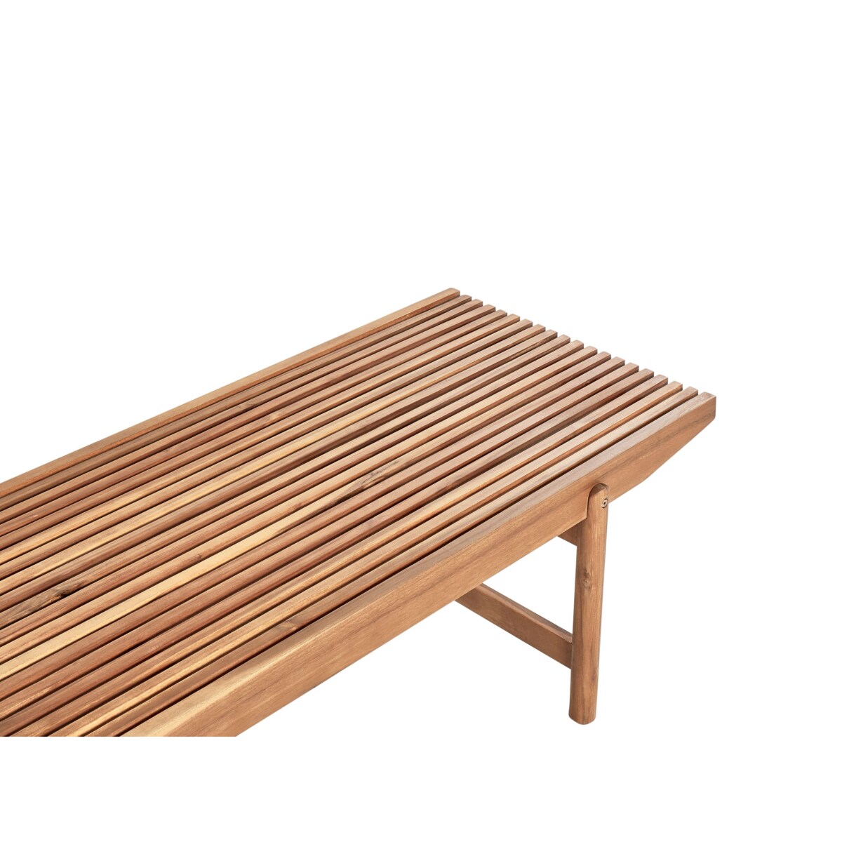 Ławka ogrodowa z poduchą GIAVENO 135 cm Drewno akacjowe Złamana biel