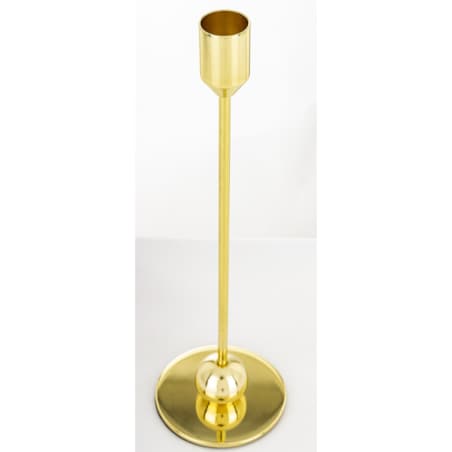 Świecznik metalowy złoty 26x8 x8 cm SOTILLE z 1 kulką u podstawy