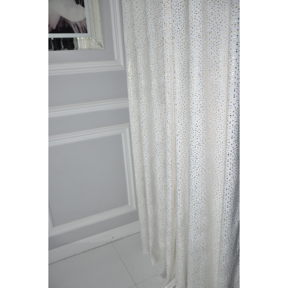 zasłona welurowa ze złotymi kropeczkami 140x250 cm