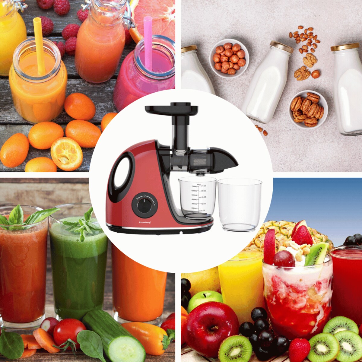 Sokowirówka wolnoobrotowa 150W do owoców i warzyw COLD PRESS KLAUSBERG KB-7865