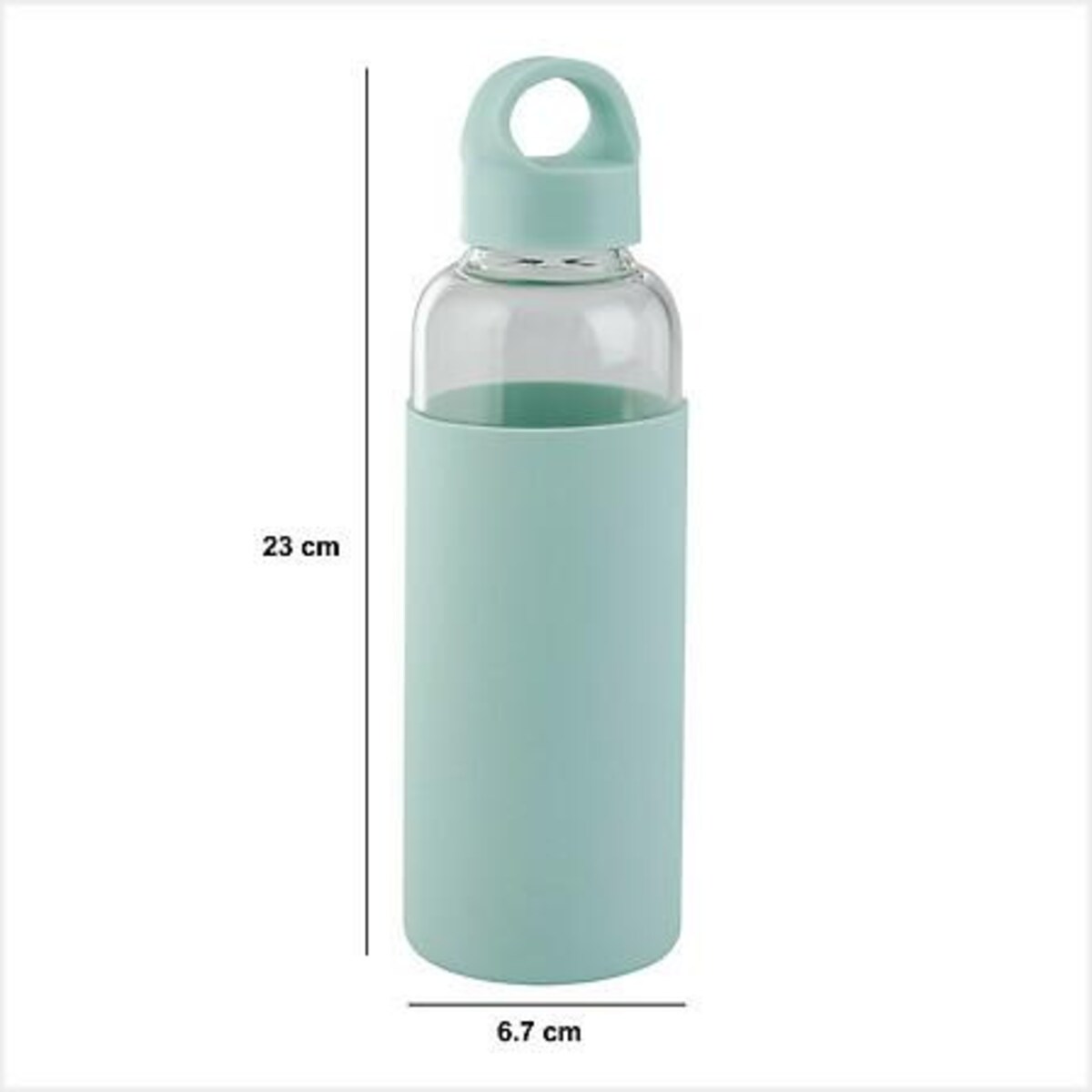 Butelka szklana z pokrowcem MIĘTOWA