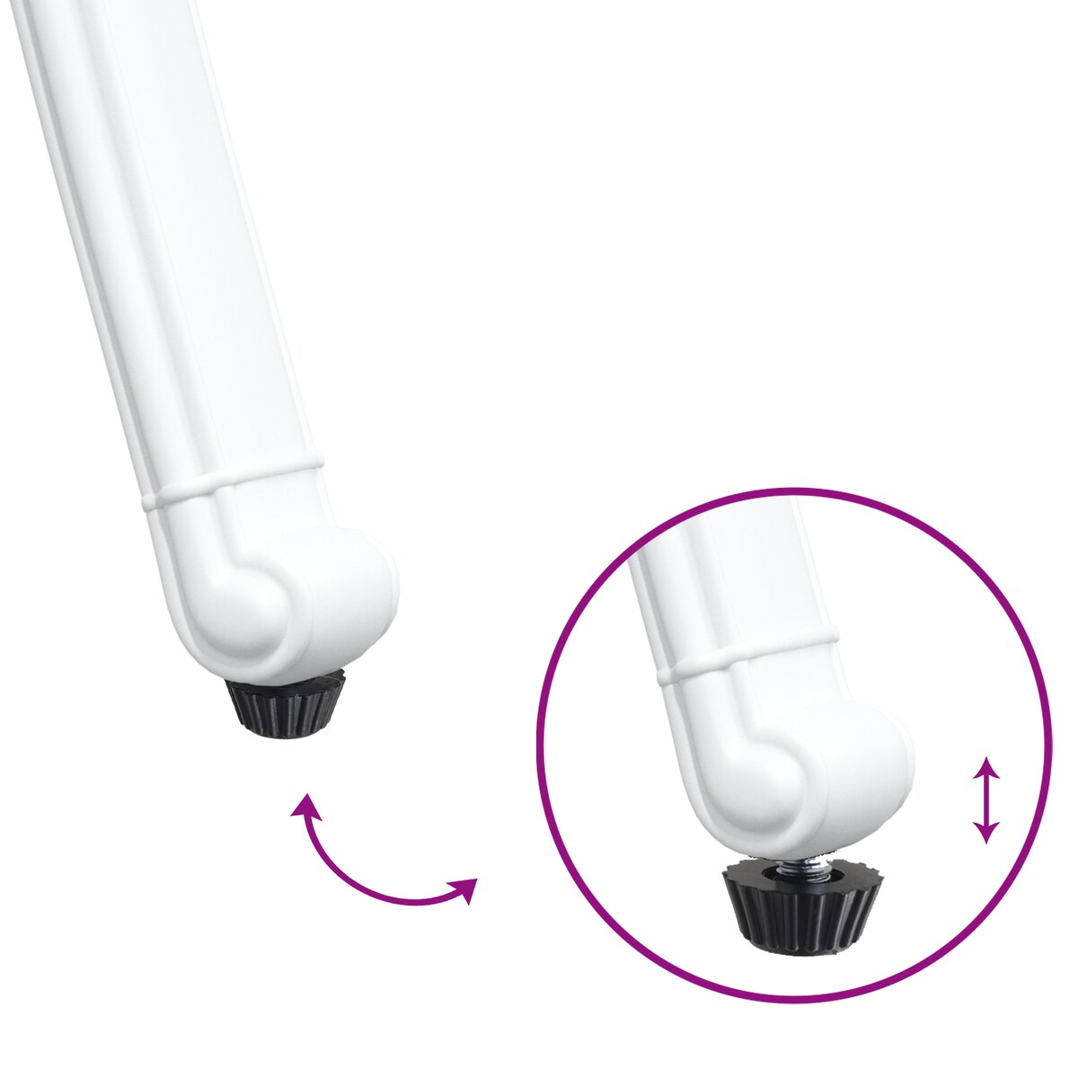 Krzesła ogrodowe vidaXL 2 szt. Białe z aluminium odlewanego