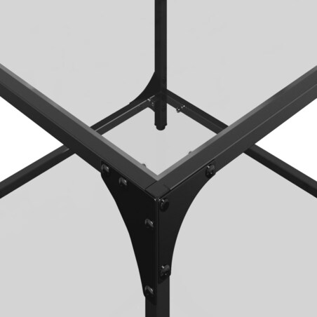 vidaXL Stolik kawowy ze szklanym blatem, 50x50x40 cm, stal