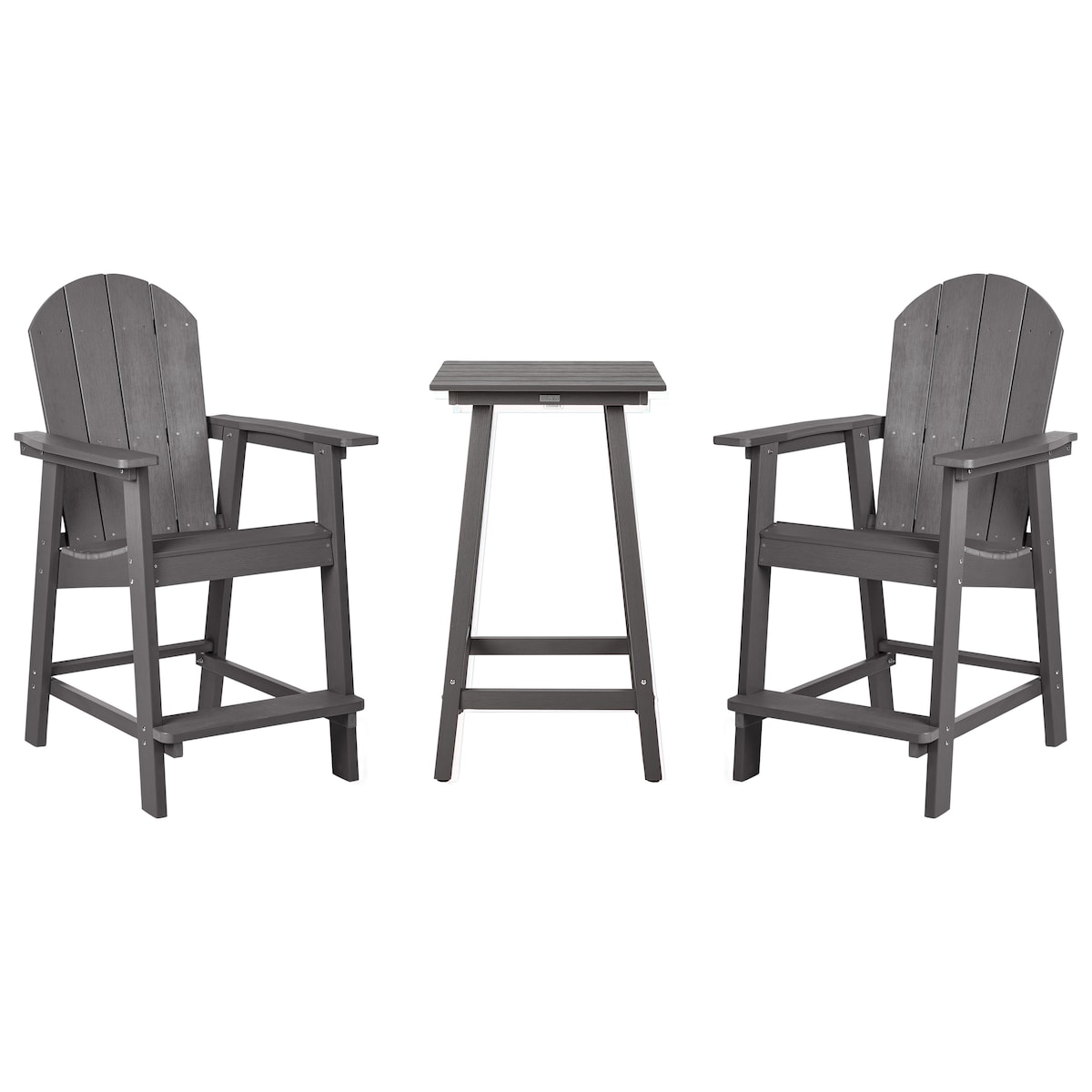 Zestaw mebli balkonowych ADIRONDACK Ciemnoszary