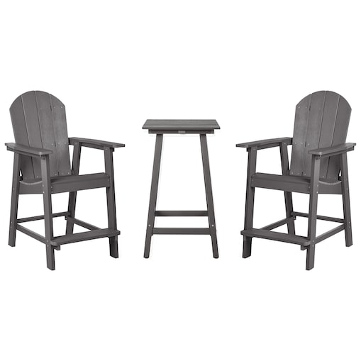 Zestaw mebli balkonowych ADIRONDACK Ciemnoszary