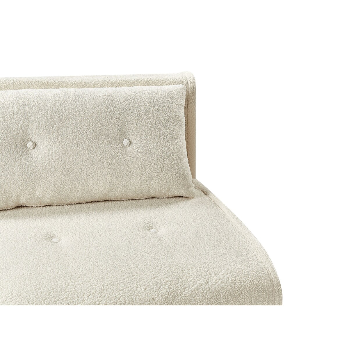 Sofa rozkładana VESTFOLD Boucle Złamana biel dla 2 osób