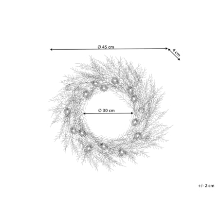 Wieniec dekoracyjny 45 cm zielony CAMRUN