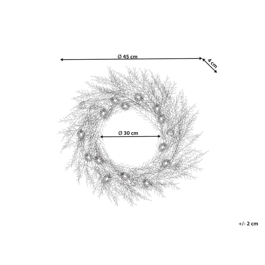 Wieniec dekoracyjny 45 cm zielony CAMRUN