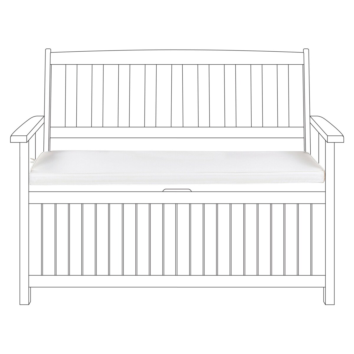 Poduszka na ławkę ogrodową SOVANA 108 x 45 cm Złamana biel