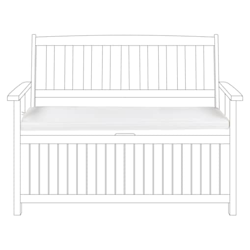 Poduszka na ławkę ogrodową SOVANA 108 x 45 cm Złamana biel