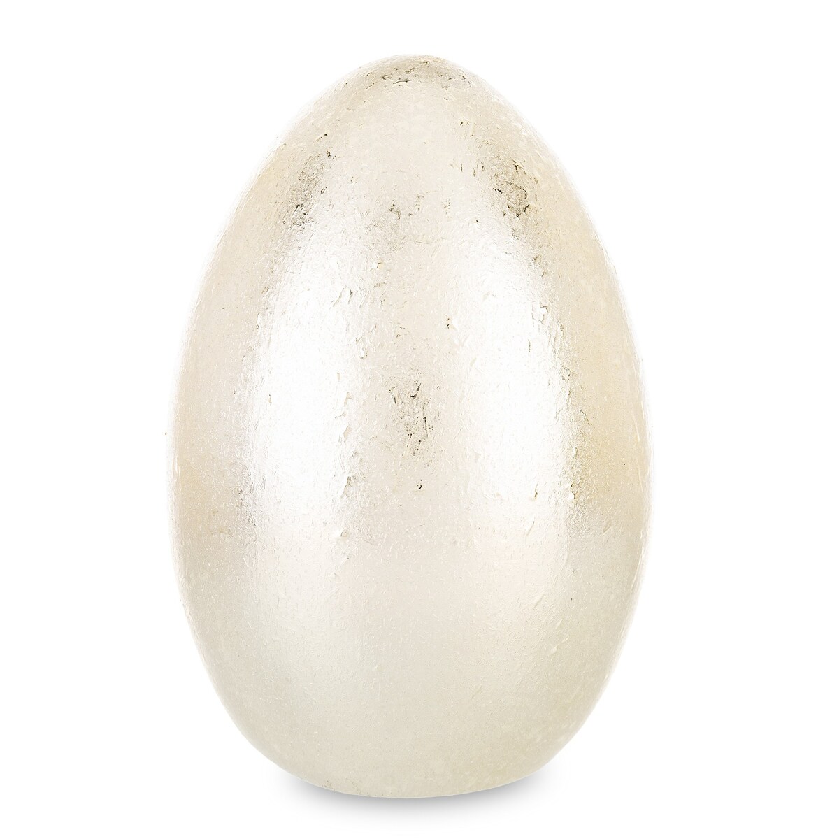 Dekoracja - srebrne jajko z ceramiki 15x10x10 cm MONNI - V
