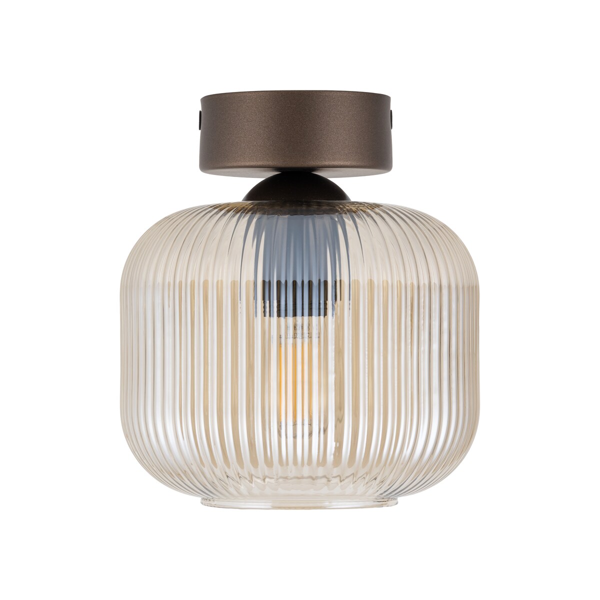 Plafon sufitowy TK Lighting SALVIA 11358 brązowy bursztynowe szkło E14 nowoczesna lampa do salonu kuchni i sypialni