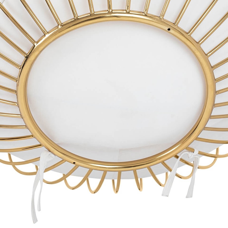 Kulisty fotel wiszący Gabbia PH5994-1 King Home na łańcuchu złoty beżowy