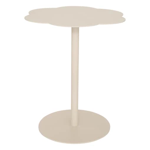 Stolik boczny FLORA Ø 43 cm, blat w kształcie kwiatu, metal