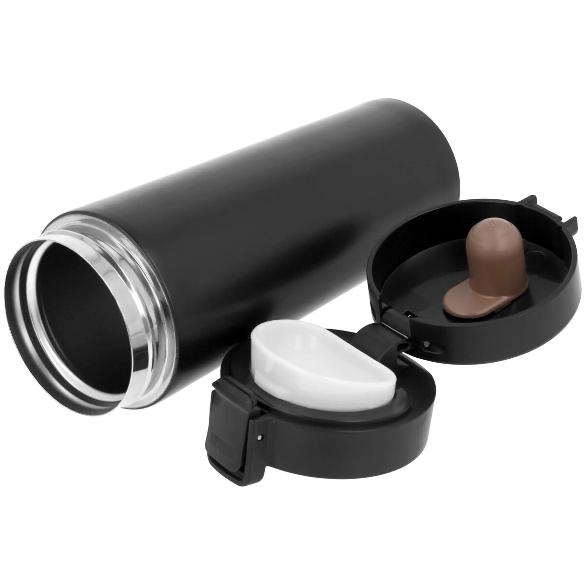 Kubek termiczny z sitkiem na kawę herbatę napoje 0.45L termos czarny mat BRUNBESTE BB-3575