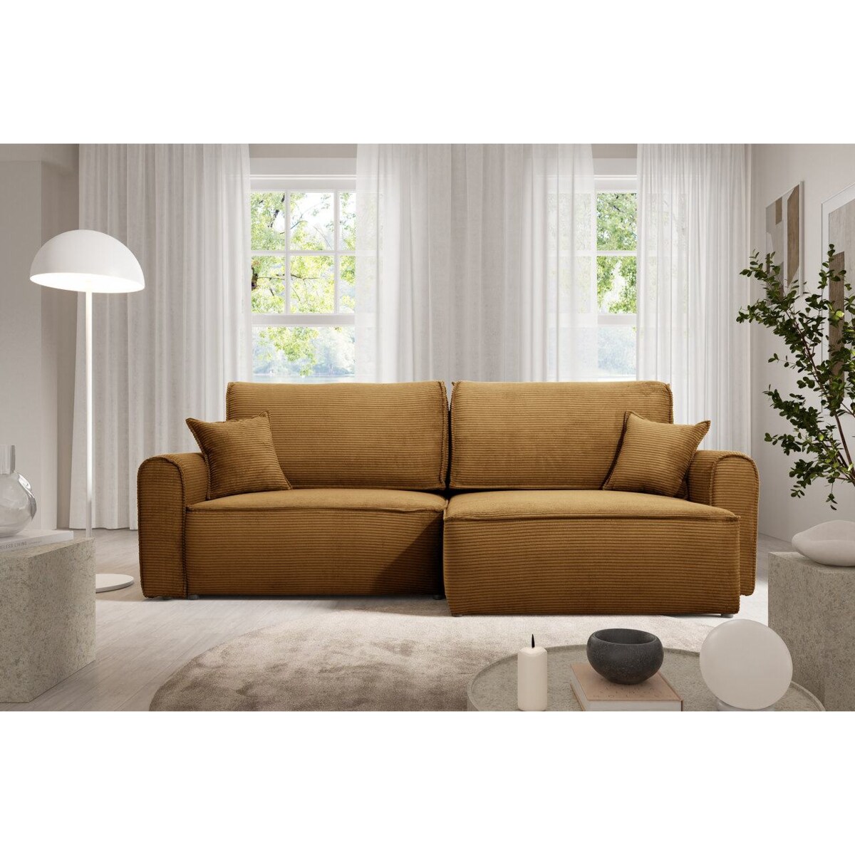 Narożnik MARTIN z funkcją spania sztruks POSO 01