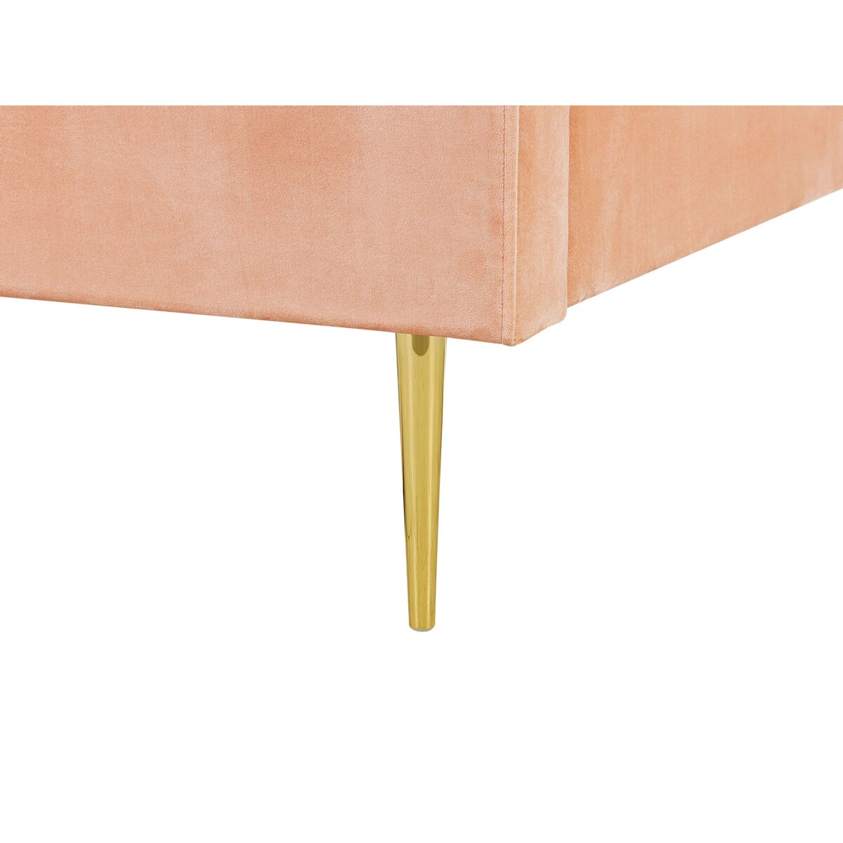 Łóżko welurowe 180 x 200 cm brzoskwiniowe MARVILLE