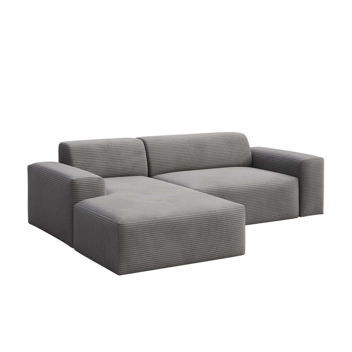Villet Sofa narożna lewa z funkcją spania i pojemnikiem szara
