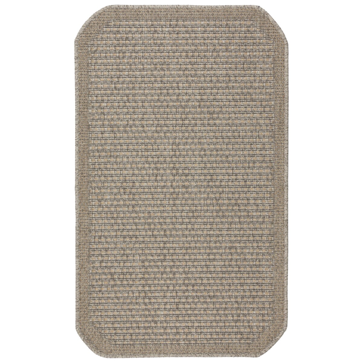 Chodnik płasko tkany Roma 68x114 cm Kratka Beżowy