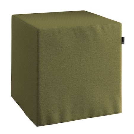 Pufa kostka, oliwkowa zieleń, 40 x 40 x 40 cm, Etna