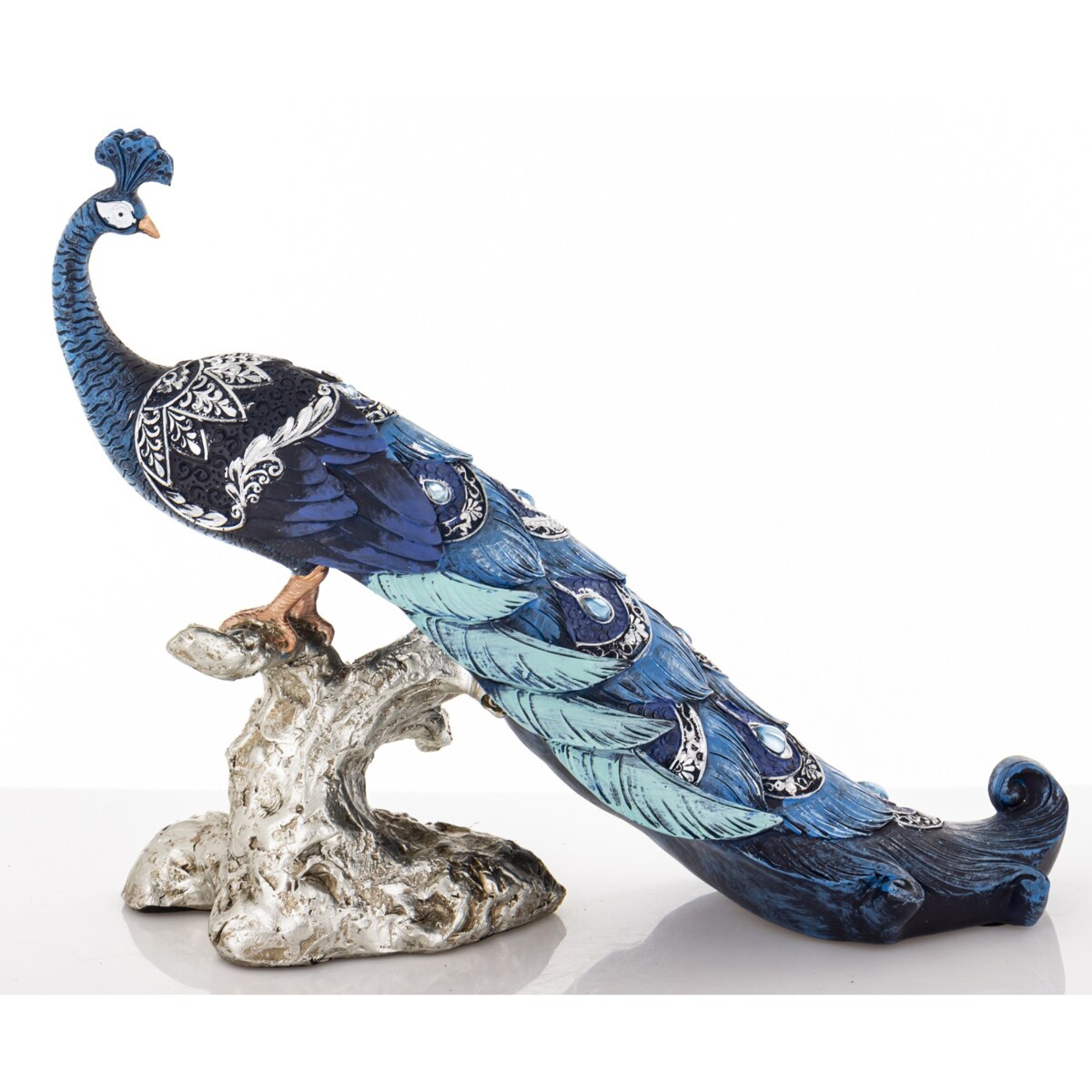 Dekoracja - Paw 25x31x10 cm ZAMPA-2 niebieski