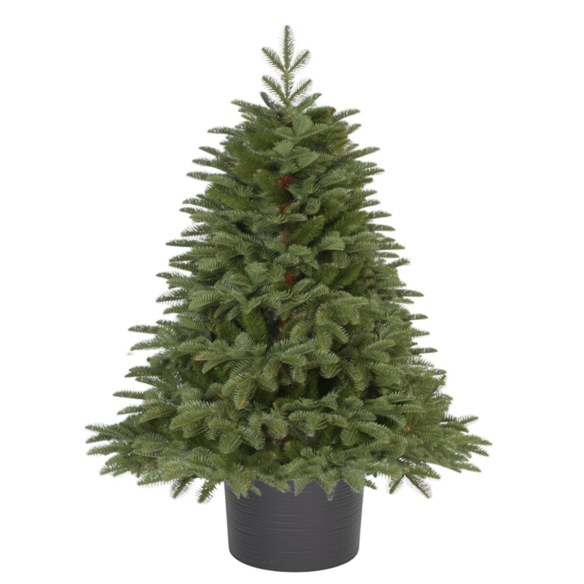 Choinka Premium Jodła Szlachetna PE w Okrągłej Donicy 130 cm X-Choinka 7 kolorów donicy