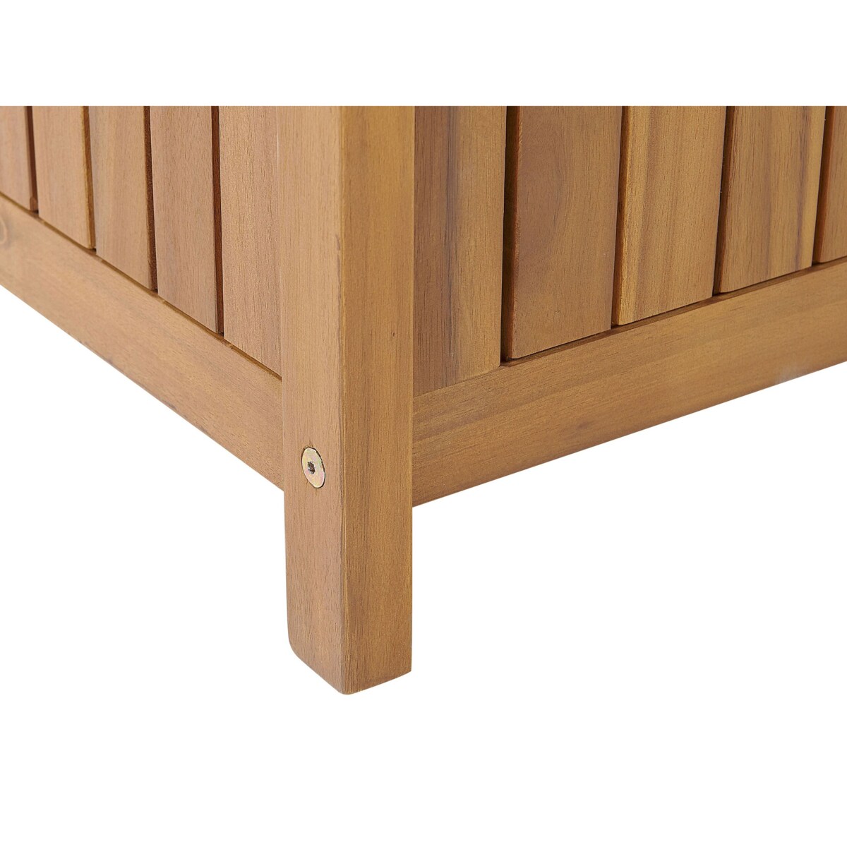 Ławka ogrodowa drewniana 120 cm czerwona poduszka SOVANA