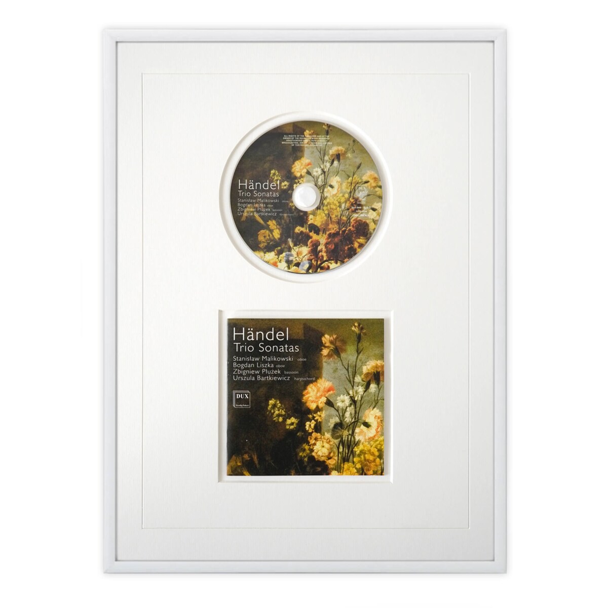 Ramka na płytę CD w kolorze białym. Ramka aluminiowa o rozmiarze 30x40 cm LUCA®