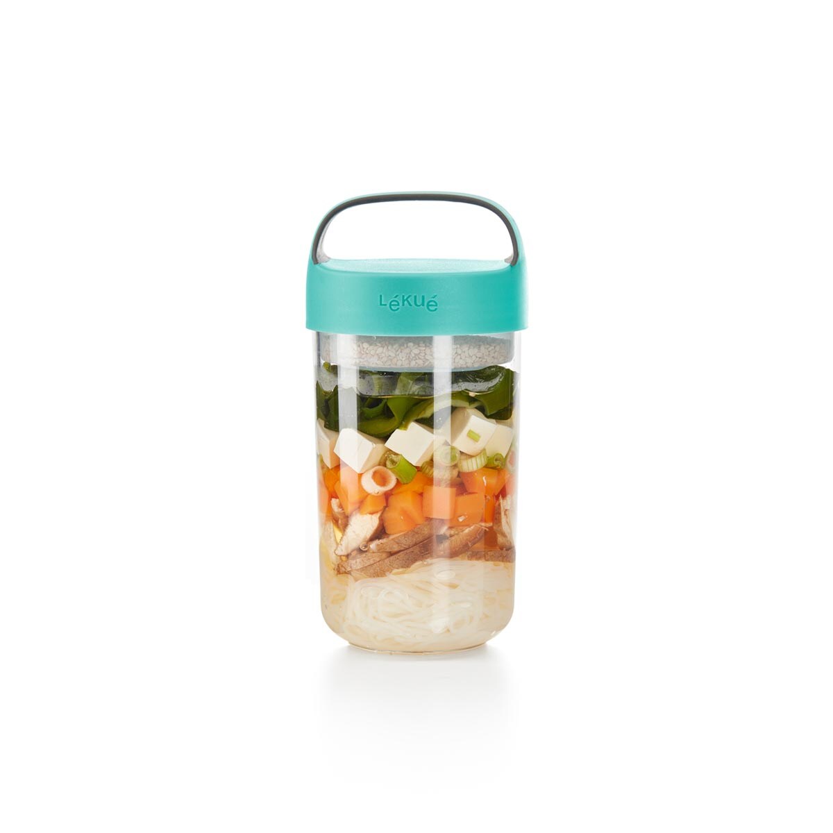 Pojemnik JAR TO GO turkusowy 600 ml / Lekue